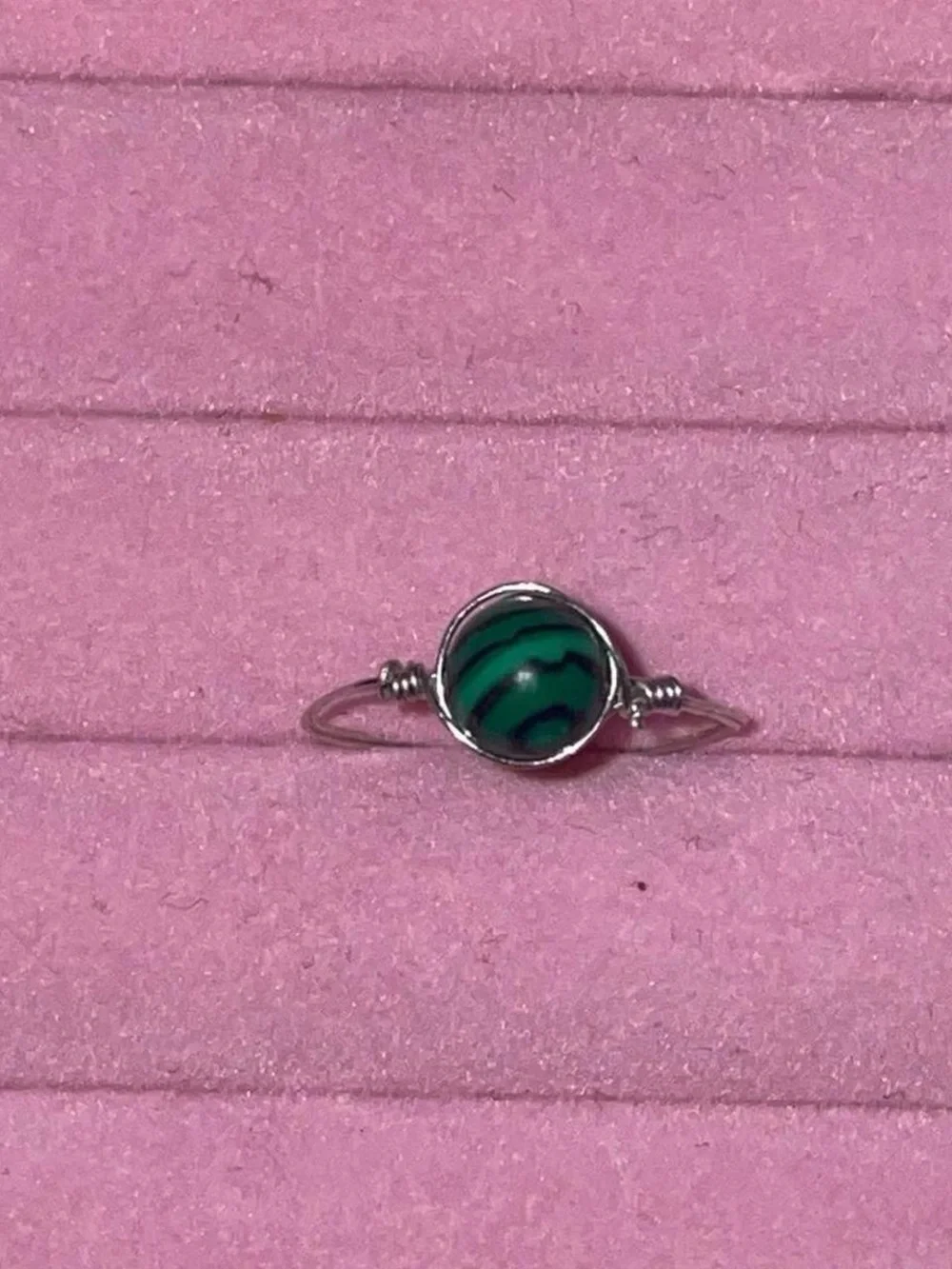 Harry Potter Slytherin handmade wire wrapped ring.